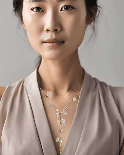 Drop chain pearl necklace - Sundara Joon