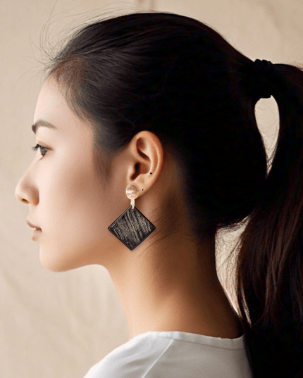 Drop earrings with geometric shapes - Sundara Joon