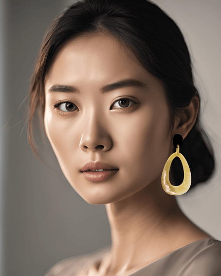 Drop tear shaped earrings in earth tone - Sundara Joon