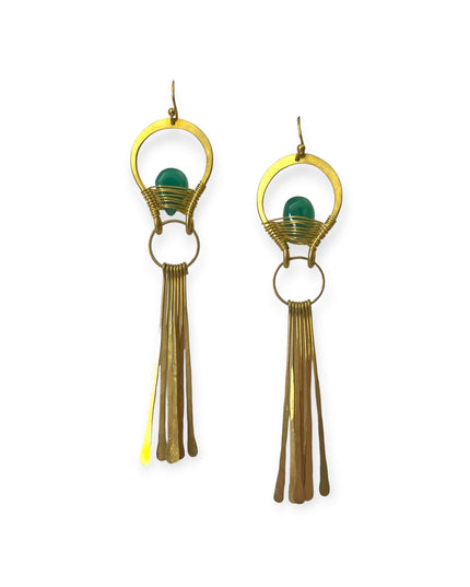 Fan inspired tribal earrings - Sundara Joon