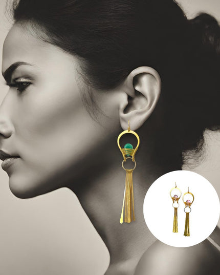 Fan inspired tribal earrings - Sundara Joon