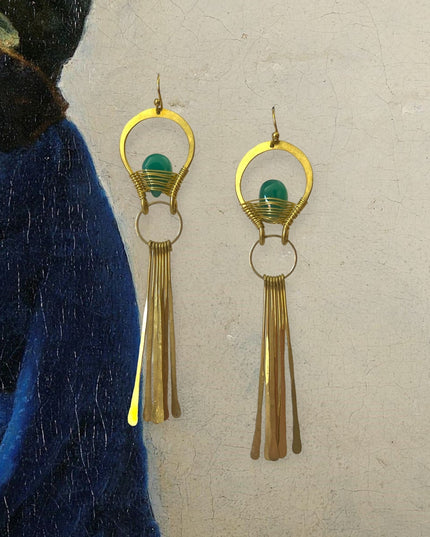 Fan inspired tribal earrings - Sundara Joon