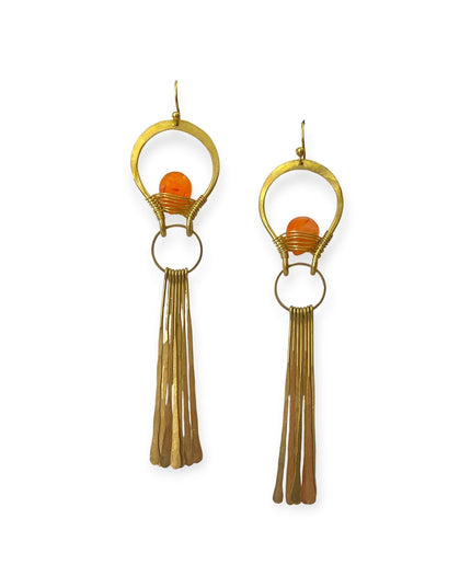 Fan inspired tribal earrings - Sundara Joon