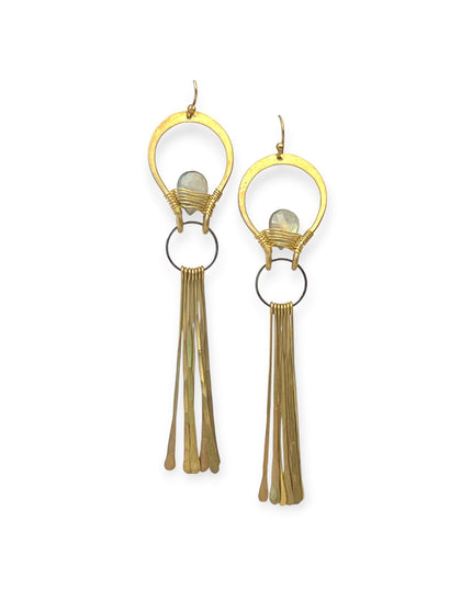 Fan inspired tribal earrings - Sundara Joon