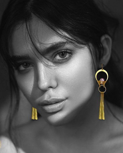 Fan inspired tribal earrings - Sundara Joon