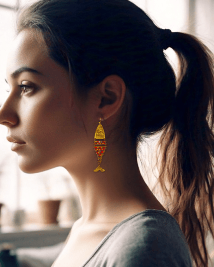 Feeling pesce beaded statement earrings - Sundara Joon