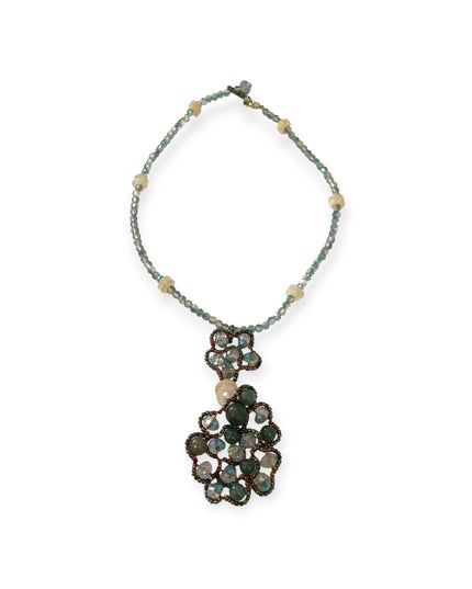 Jade organic necklace that is one-of-a-kind at Sundara Joon