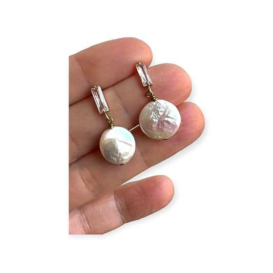 Keishi pearl drop earrings in a modern setting - Sundara Joon