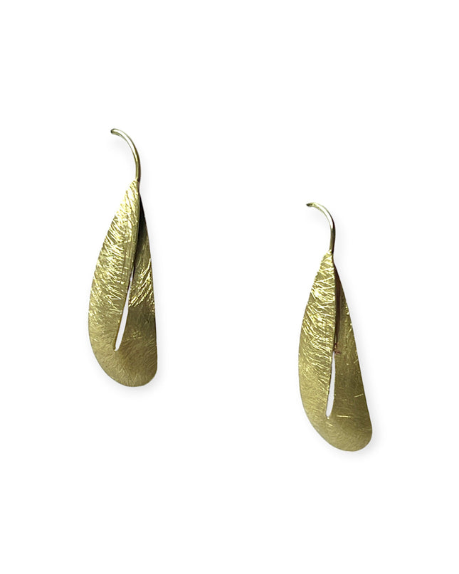 Leaf - like drop earrings with a modern feel - Sundara Joon