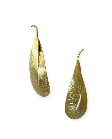 Leaf - like drop earrings with a modern feel - Sundara Joon