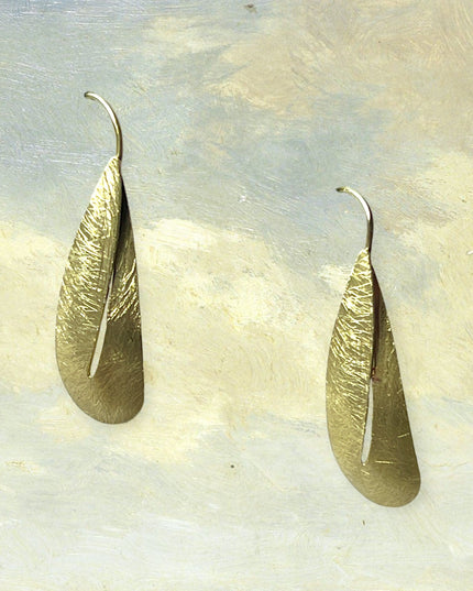 Leaf - like drop earrings with a modern feel - Sundara Joon