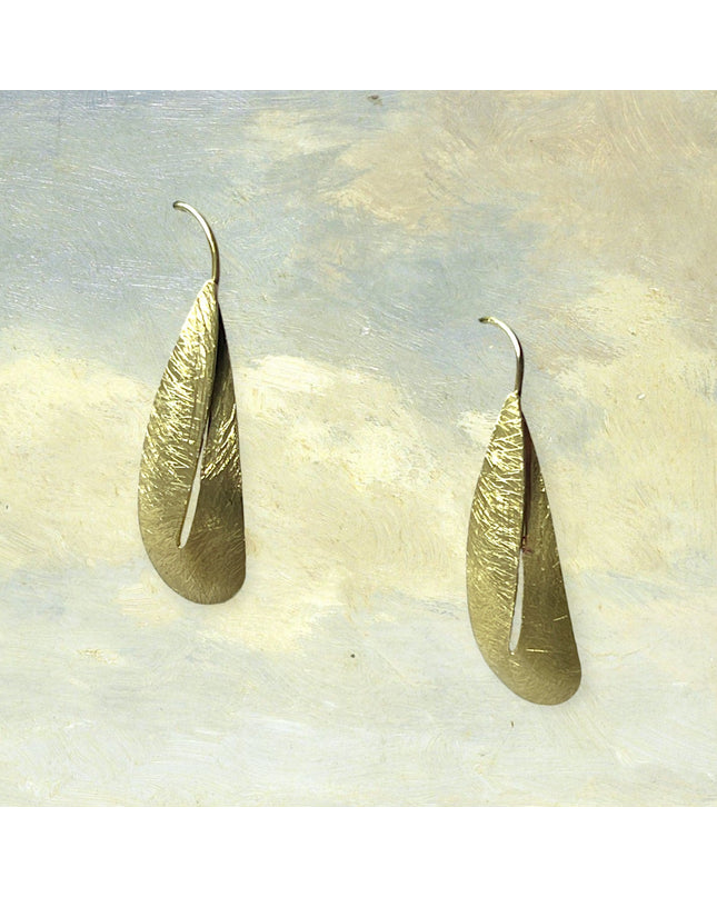 Leaf - like drop earrings with a modern feel - Sundara Joon