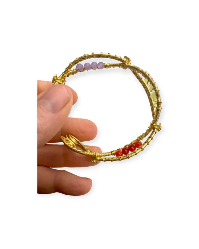 Loose weave gemstone cuff bracelet - Sundara Joon