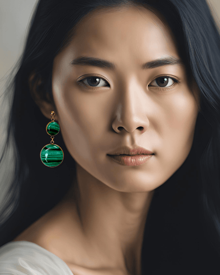 Malachite drop earrings - Sundara Joon