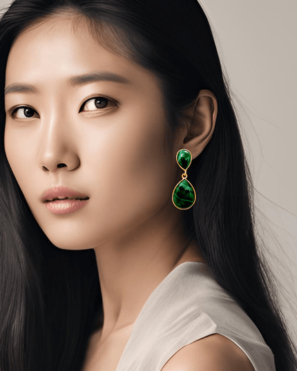 Malachite drop earrings - Sundara Joon