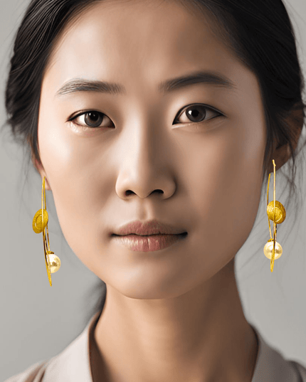 Modern drop pearl statement earrings - Sundara Joon