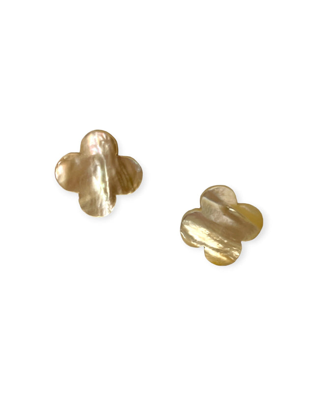 Mother of pearl clover leaf earrings - Sundara Joon