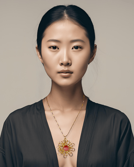 Mums the word floral inspired pendant necklace - Sundara Joon