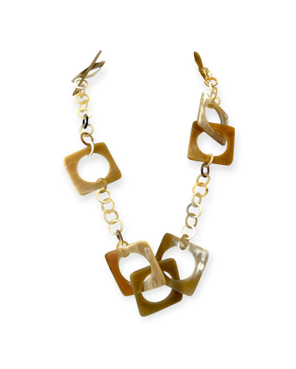 Natural multi - shaped link statement necklace - Sundara Joon