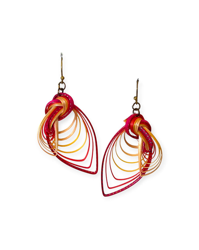 Organic bamboo earrings bursting color and opportunities - Sundara Joon