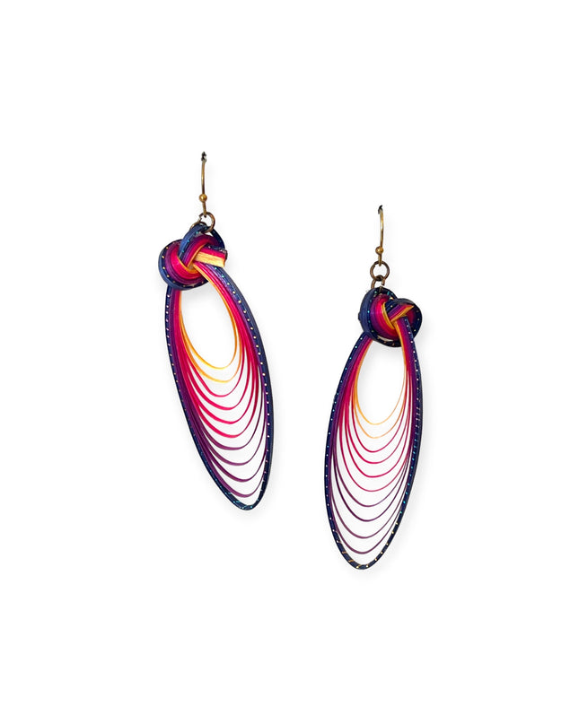 Organic bamboo earrings bursting color and opportunities - Sundara Joon