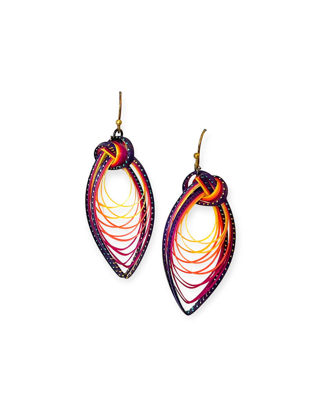 Organic bamboo earrings bursting color and opportunities - Sundara Joon