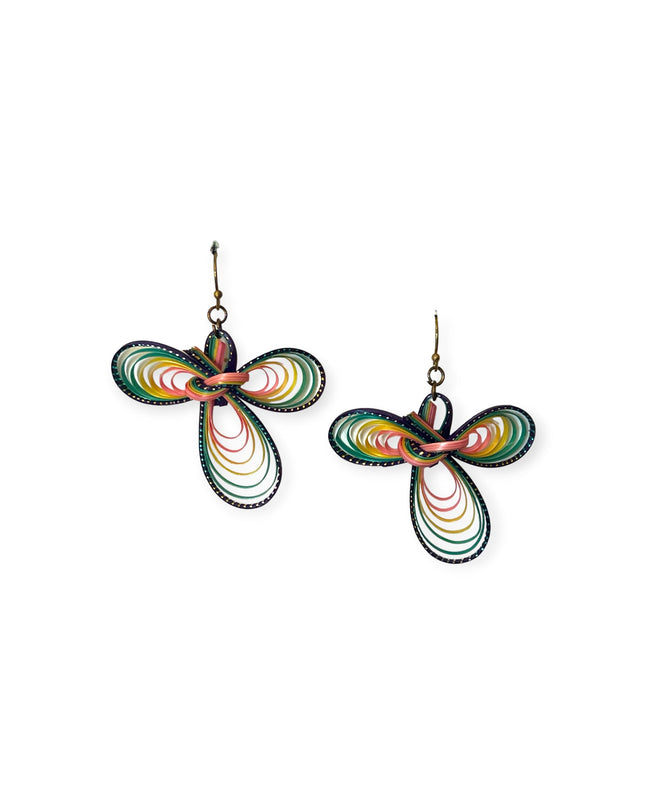 Organic bamboo earrings bursting color and opportunities - Sundara Joon