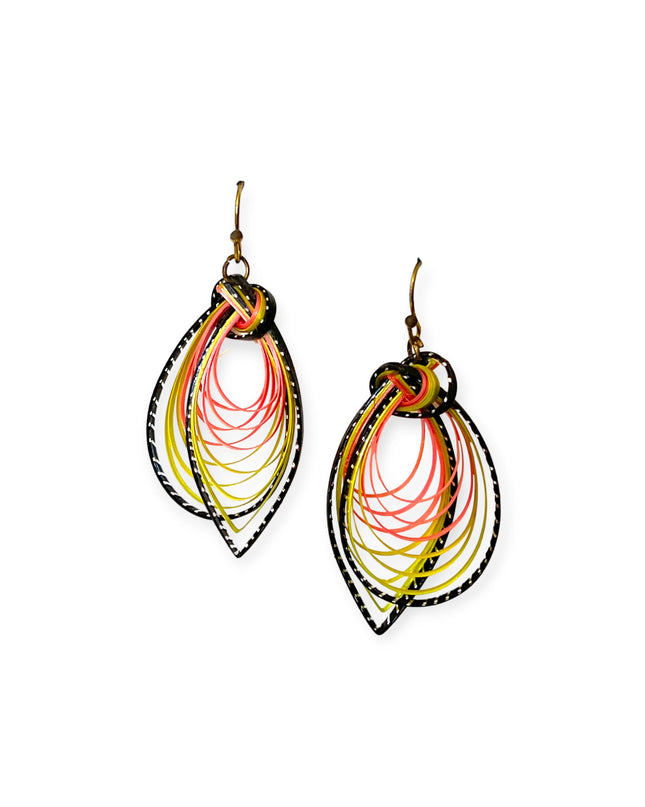 Organic bamboo earrings bursting color and opportunities - Sundara Joon