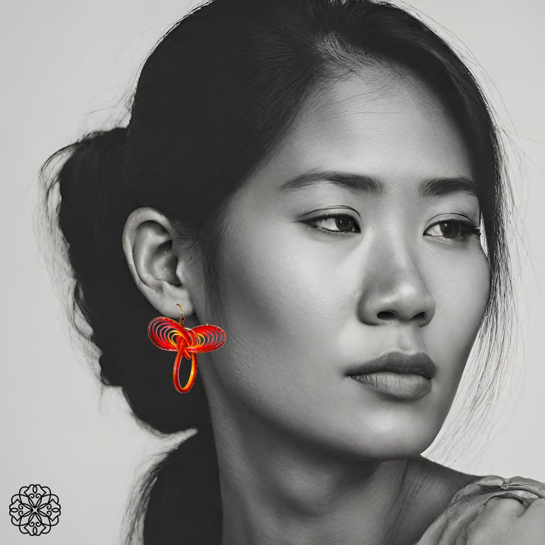 Organic bamboo earrings that burst with color - Sundara Joon