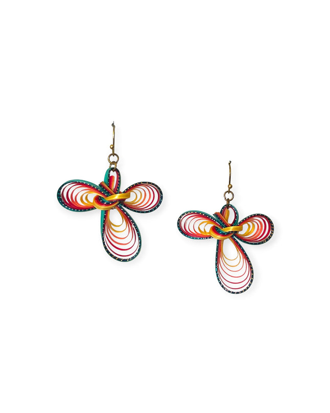 Organic bamboo earrings bursting color and opportunities - Sundara Joon