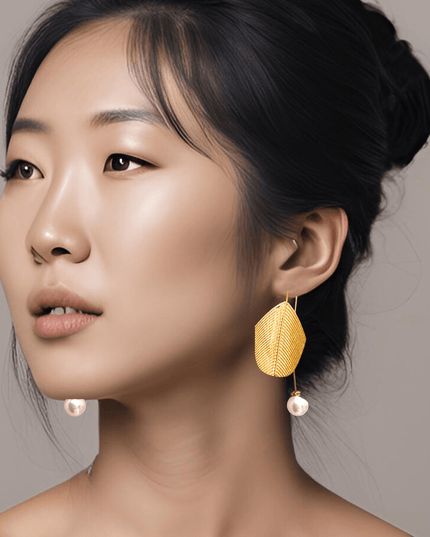 Organic Inspired drop pearl statement earrings - Sundara Joon