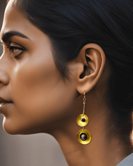 Pearl double drop statement earrings - Sundara Joon