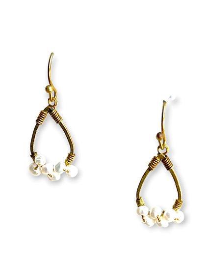 Petite freshwater pearl drop earrings - Sundara Joon