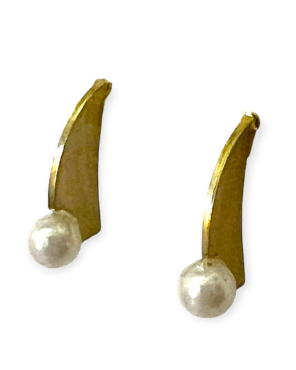 Sail inspired pearl drop earrings - Sundara Joon