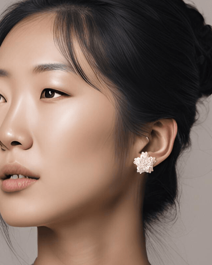 Silver filigree ball and flower stud earrings - Sundara Joon