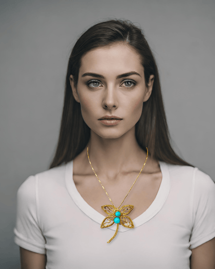 Striking dragonfly gemstone pendant necklace - Sundara Joon