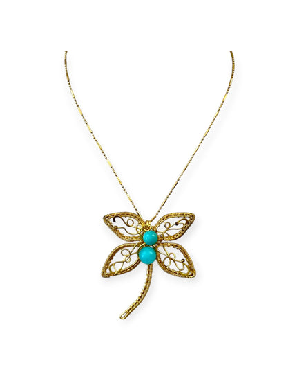 Striking dragonfly gemstone pendant necklace - Sundara Joon