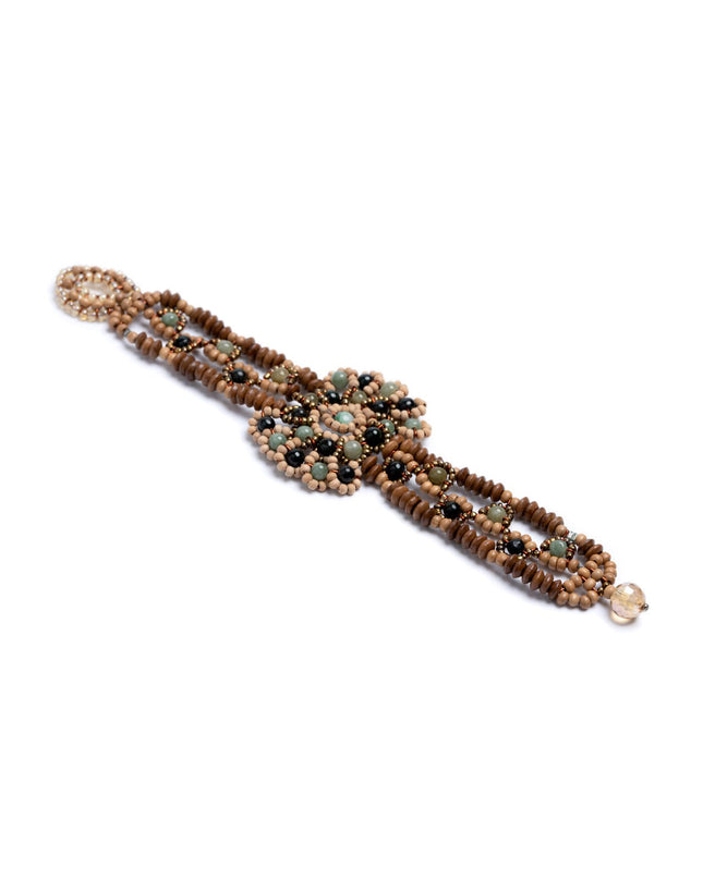 Sunburst design jasper beaded bracelet - Sundara Joon