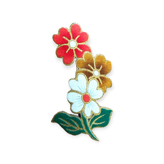Trio of flowers batik pin - Sundara Joon