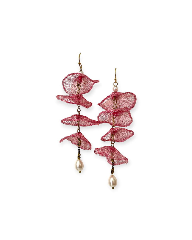 Underwater freshwater pearl drop statement earrings - Sundara Joon