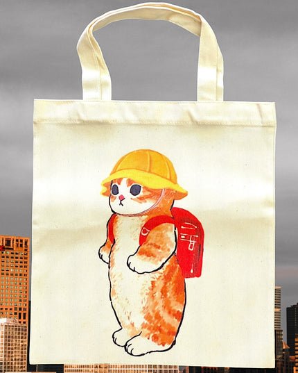 Whimsical characters cotton canvas bag - Sundara Joon