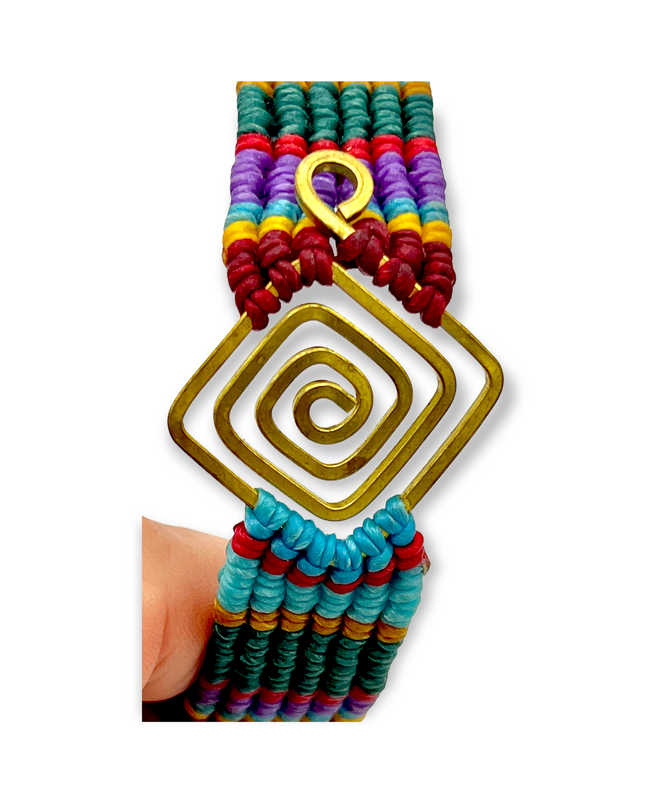 Multi-colored tribal bracelet with accent - Sundara Joon