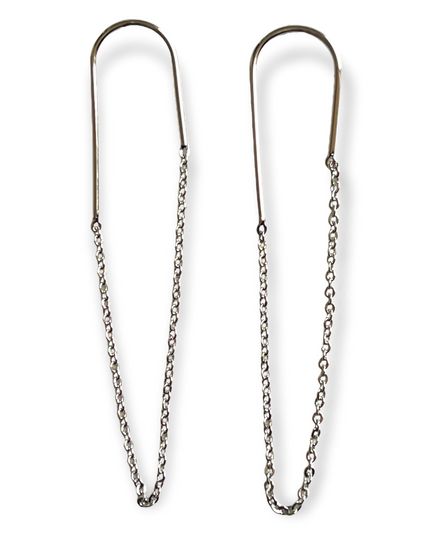 Inverted chain drop earrings for a delicate statement - Sundara Joon