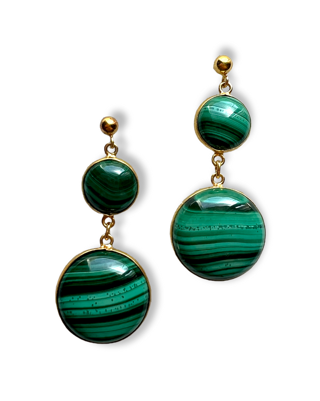 Malachite drop earrings that deliver a classic look -  Sundara Joon