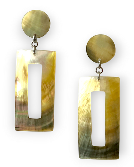 Mother of pearl earrings in bold shapes - Sundara Joon