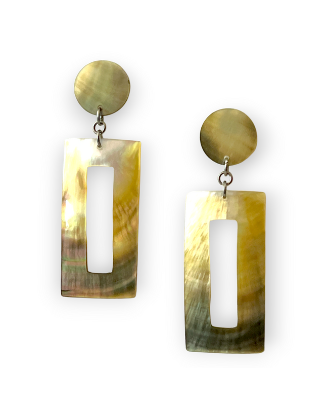 Mother of pearl earrings in bold shapes - Sundara Joon