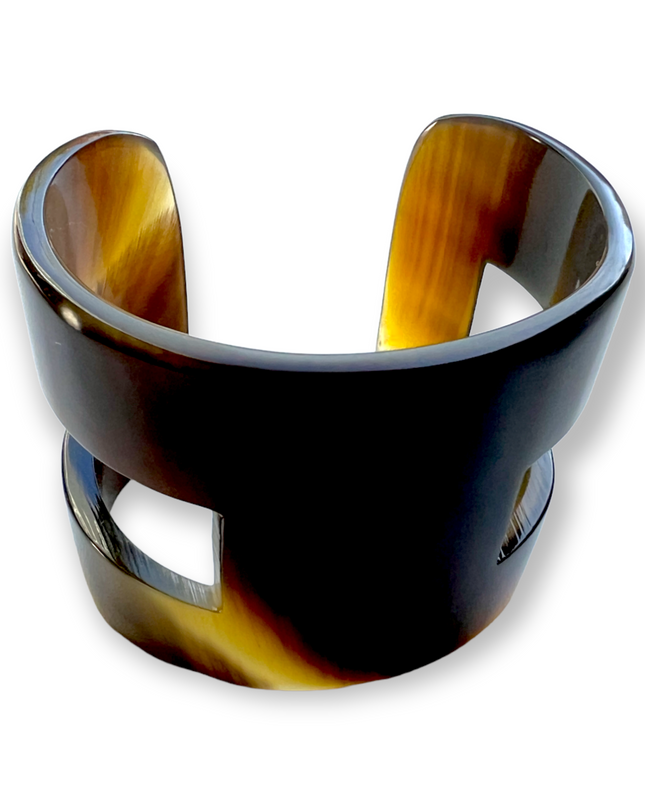 Brown earth tone cuff statement bracelet - Sundara Joon