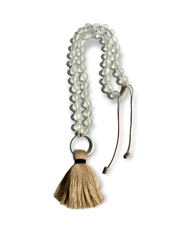 Adjustable beaded necklace with tassel - Sundara Joon