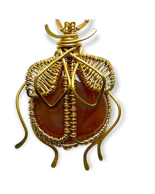 Agate love bug pendant necklace for a bit of whimsy - Sundara Joon