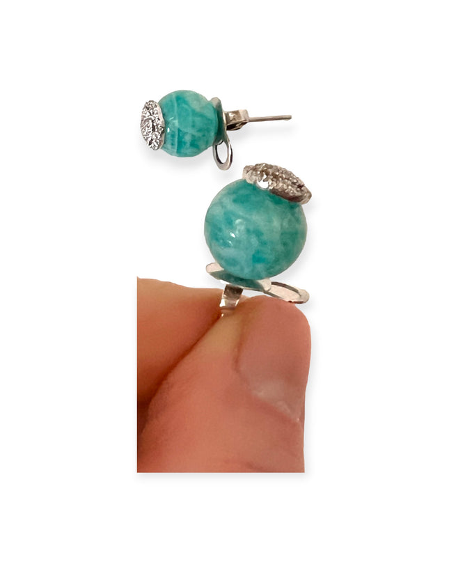 Turquoise blue with crystals earrings for a pop - Sundara Joon